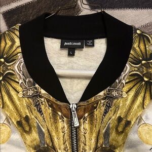 Just Cavalli Gold and Black Kaleidoscope Jacket